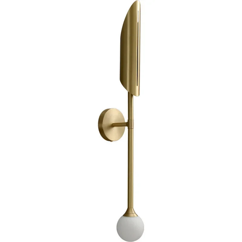 Gold LED Copper Wall Lamp Sconce for Living Dining Bedroom