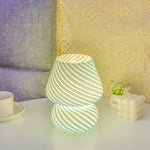 Striped Mushroom LED Table Lamp: Korean Ins Style, Cute Mini Desk Decor