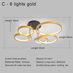 LED Ceiling Chandelier Remote Control Living Room Bedroom Kitchen Lamp White