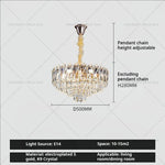 Crystal Chandelier: Luxury French Style Light for Elegant Living Room & Dining Area