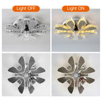 Crystal LED Ceiling Fan: Remote Control Chandelier for Bedroom & Living Room