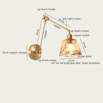 Glass LED Wall Lamp for Living Room Bedroom Mirror Bathroom - Nordic Minimalism