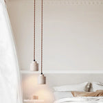 LED Hanging Light Fixture Yellow Travertine Nordic Wire Adjustable Pendant Lamp