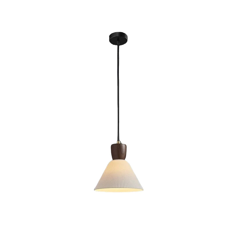 Nordic White Ceramic LED Pendant Light for Modern Living Spaces