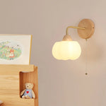 Wood Canopy LED Wall Light with Pull Chain Switch for Bar, Bedroom & Restaurant