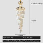 Rotating Crystal Stairwell Chandelier