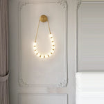 Black Gold LED Her Necklace Wall Lamp Sconce for Bedroom & Corridor