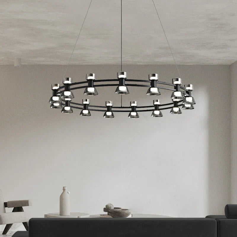 Copper Ring Pendant Lamp for Modern Luxury Living Room, Bedroom, Restaurant, Bar & Home Decor.