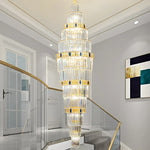 Crystal Chandelier: Duplex Building Spiral Staircase Contemporary Light Luxury Fixture