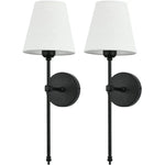 Flared White Wall Sconce Lamp for Bedroom, Bathroom & Mirror Lighting