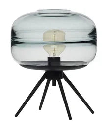 Glass & Metal Nordic Sofa Desk Lamp for Postmodern Bedroom & Living Room