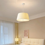 Nordic Fabric LED Chandelier Minimalism Pendant Light for Bedroom Dining Room