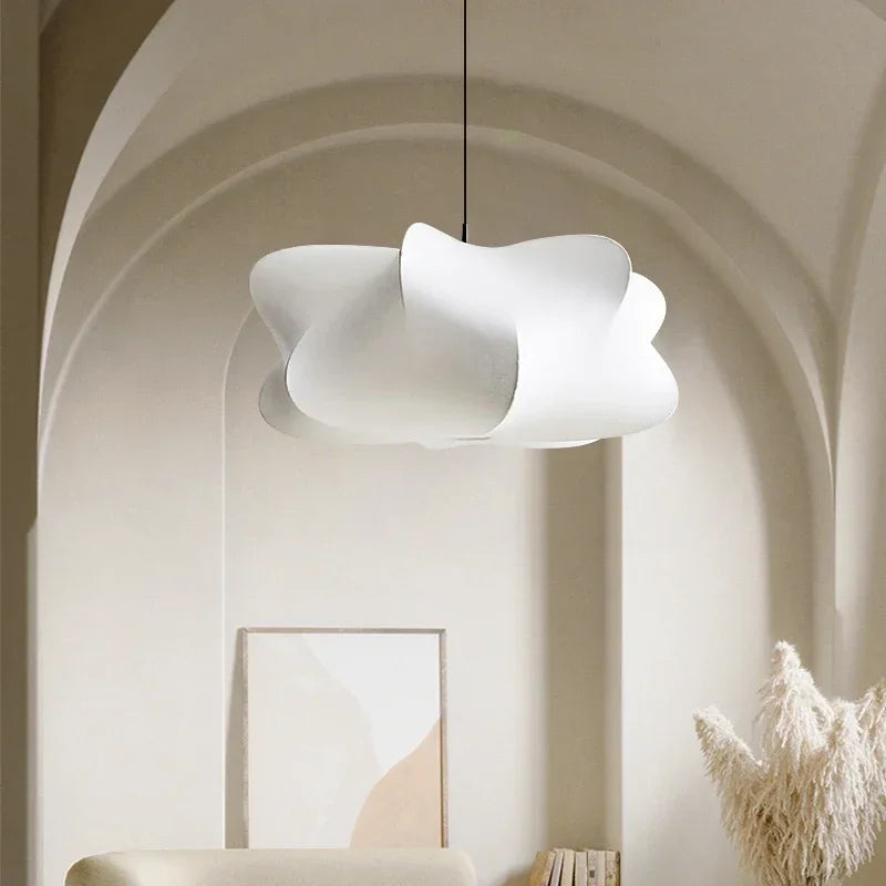 Silk Pendant Lamp Ceiling Light E27 Bulb Fixture
