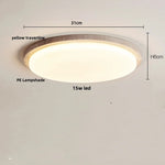 Yellow Travertine Stone LED Ceiling Lamp with Wood Canopy