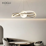 Moon LED Chandelier: Minimalist Modern Design for Living, Dining, or Bedroom Lighting