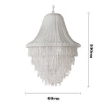Tassel Crystal Chandelier for Villa Lobby, Hotel, Living Room - Elegant Decorative Lighting