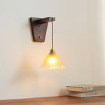 Modern Walnut Copper LED Wall Light for Bedroom Living Room Restaurant