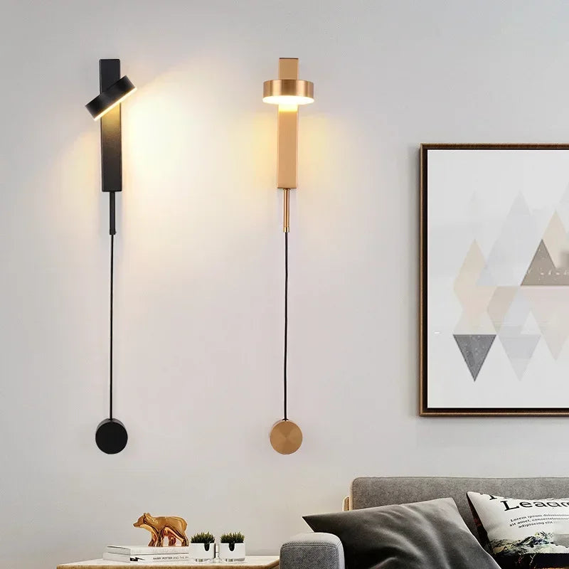 Flex LED Wall Mount Lamp 360° Rotating Dimming Switch Sconce Light