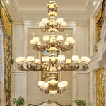 Jade Chandelier: Stylish Chinese Zen Living Room Lamp for Duplex Building by Guangdong Zhongshan