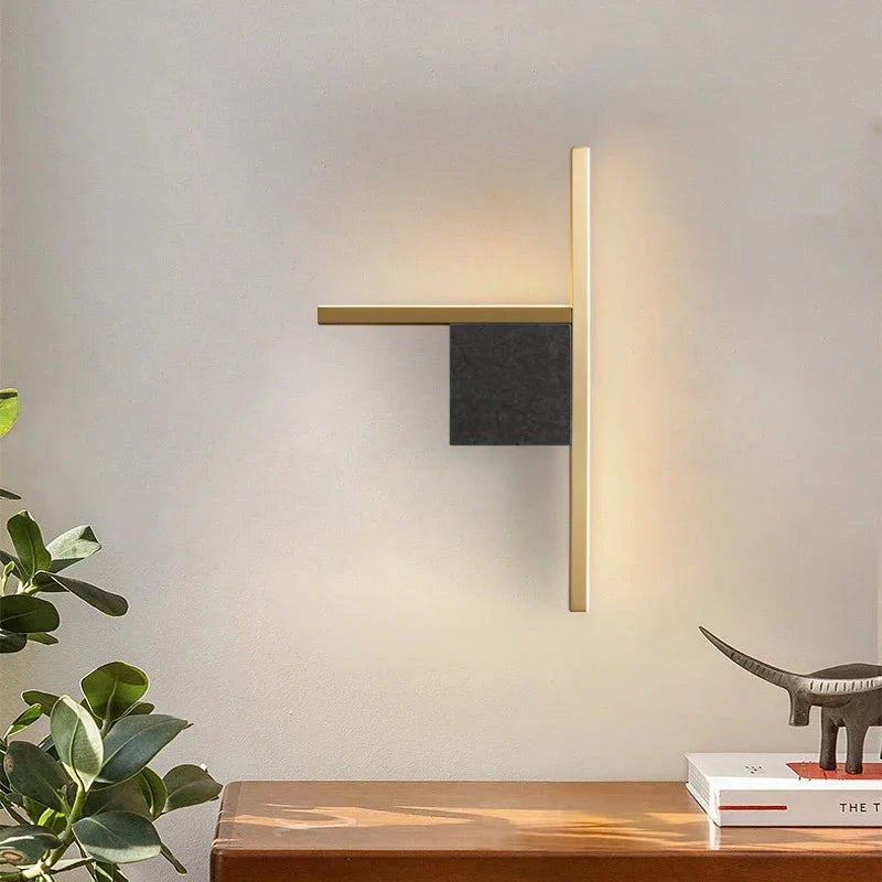 Luxury Villa Wall-mounted Copper Black Brass Wall Lamp for Living Room & Bedroom