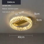 Oval Crystal LED Pendant Light for Luxury Dining Room