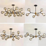 Nordic Glass Ball LED Chandelier Modern Ceiling Lamp Home Decor Fixture