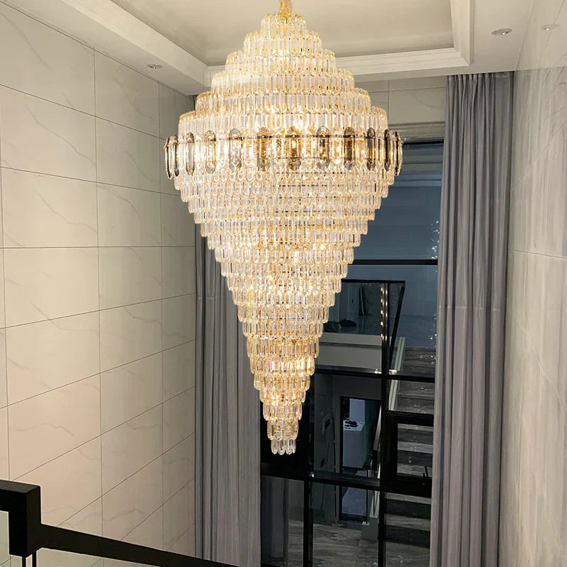 Hollow Chandelier: Luxury Spiral Staircase & Living Room Light for Hotel Lobby