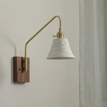 Copper Ceramic LED Wall Lamps Modern Style for Bedroom Living Room Bar