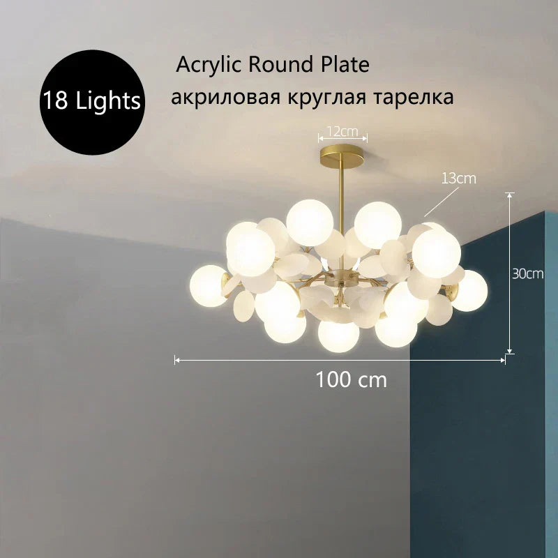 Flower Branch Series Chandelier: Multicolored Kids Room & Bedroom Lighting Fixtures