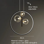 Branching Bubbles Chandelier in Black and Gold for Modern Dining Room