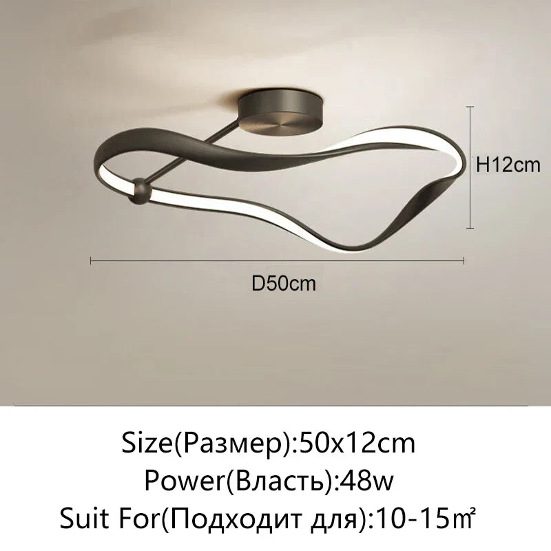 LED Ceiling Light: Modern Minimalist Nordic Design for Bedroom, Living Room, Study, Kitchen & Restaurant