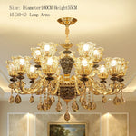 Luxury Crystals Chandelier Ceramic Crystal Lamp for Living Room Bedroom