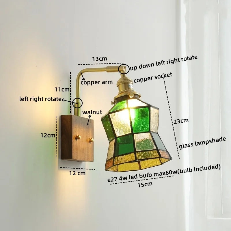 Nordic LED Glass Wall Lamps for Bathroom Living Room Bedroom Stair Light Fixtures