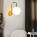 Glass Ball LED Wall Sconce for Bedroom Living Room, Nordic Style Wall Lighting Fixtures