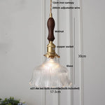 Adjustable LED Pendant Lights Ash Wood White Ceramic Modern Hanging Lamp
