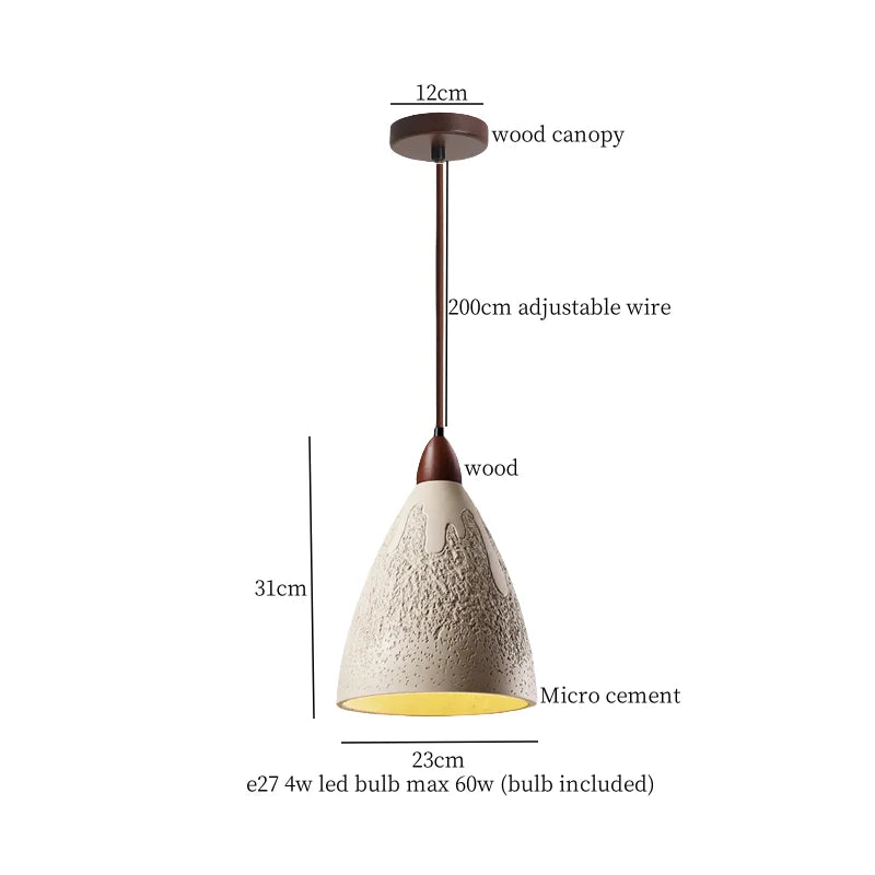 Afralia™ Cement LED Pendant Lights for Bedroom Living Room Kitchen House Decor