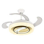 42" Bladeless Ceiling Fan Chandelier with Remote & Retractable Blades