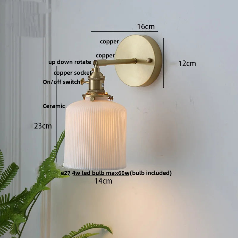 Walnut Wood LED Wall Sconce - Modern Nordic Stair Light Fixture