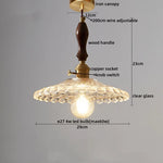 Clear Glass Pendant Lamp Japanese Style LED Hanging Lights
