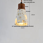 Wood LED Pendant Lamp Japan Style Wabi Sabi Hanging Light Fixtures