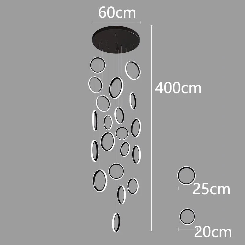 Nordic Stair Chandelier Living Room Dining Pendant Lights Ceiling Indoor Lighting