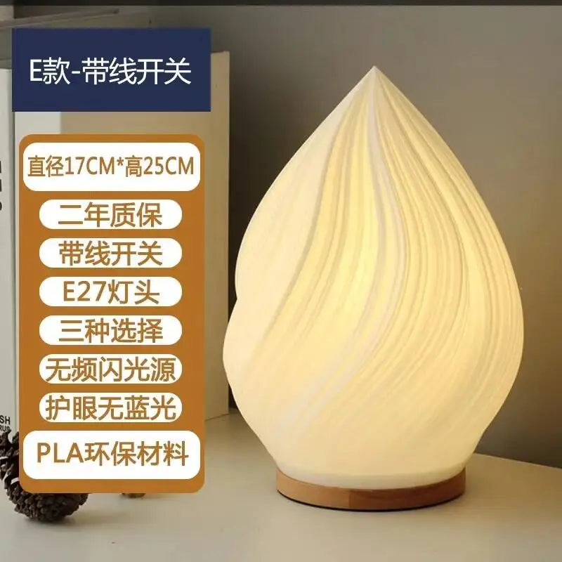 Nordic Girl Bedside Desk Light: USB Dimming Decorative Night Light