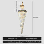 Crystal Chandelier: Elegant Villa Living Room Lighting
