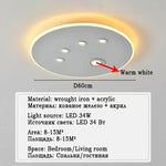 Modern Round LED Ceiling Lights for Home Lighting in Black and White