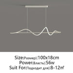 LED Pendant Light - Modern White/Black Long Line for Home, Restaurant, Office