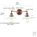 Vintage Loft Art Glass Wall Lamp - LED Study Aisle Bedside Light