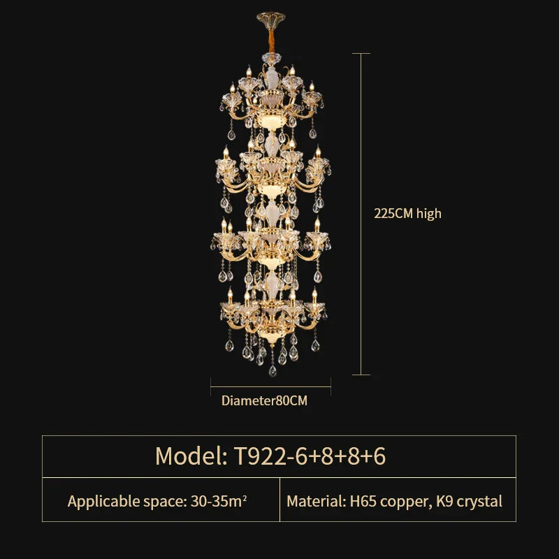 Elegant Crystal Chandelier for Living Room, Dining Room, and Bedroom