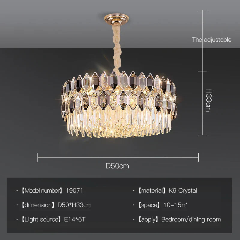 Crystal Chandelier: Postmodern Living Room Dining Bedroom Lamp, Luxury & Creative