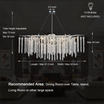 Crystal Tassel Chandelier: Elegant Dining Room Pendant Light Fixtures