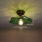Green Glass LED Pendant Light - Nordic Modern Copper Luminaire Suspendu